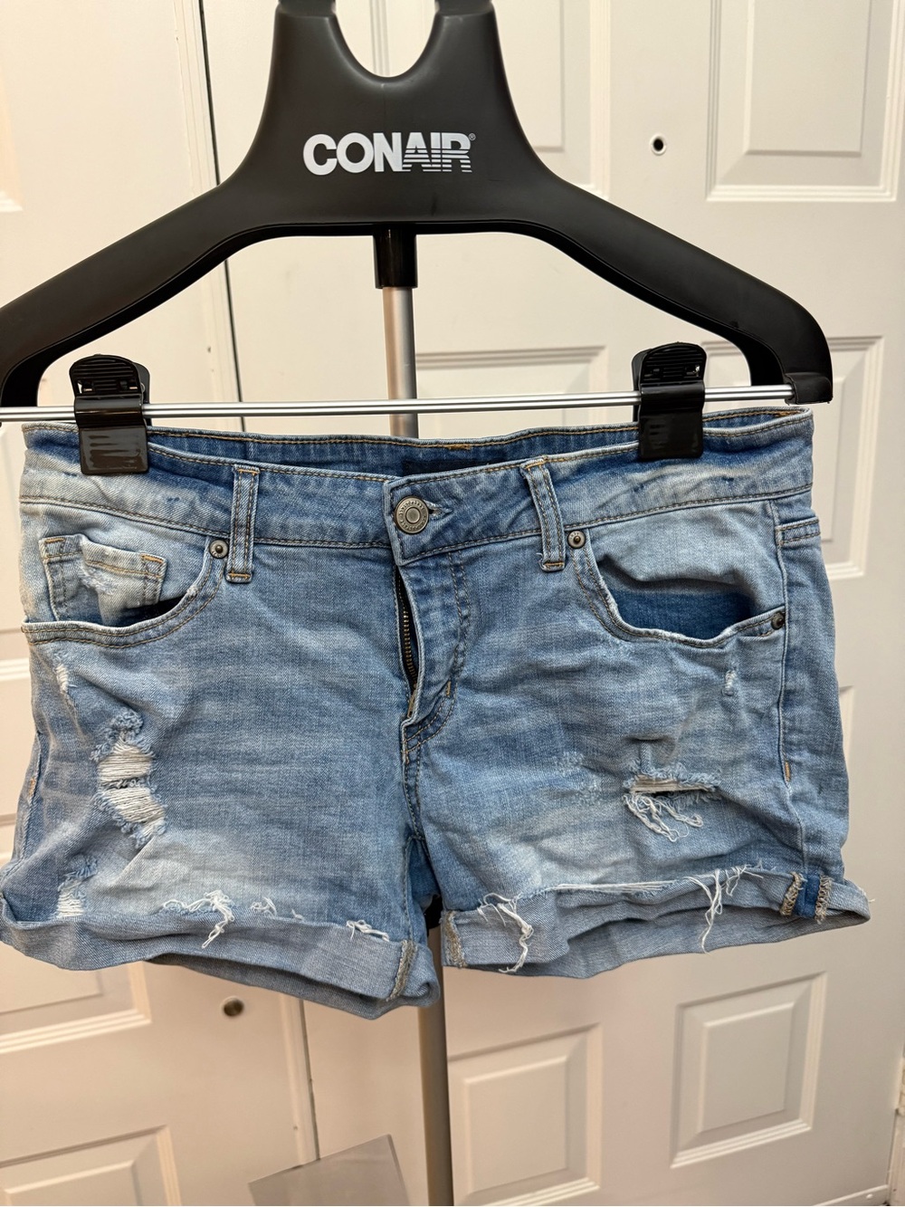 Aeropostale Light Blue Distressed Denim Cutoff Shorts